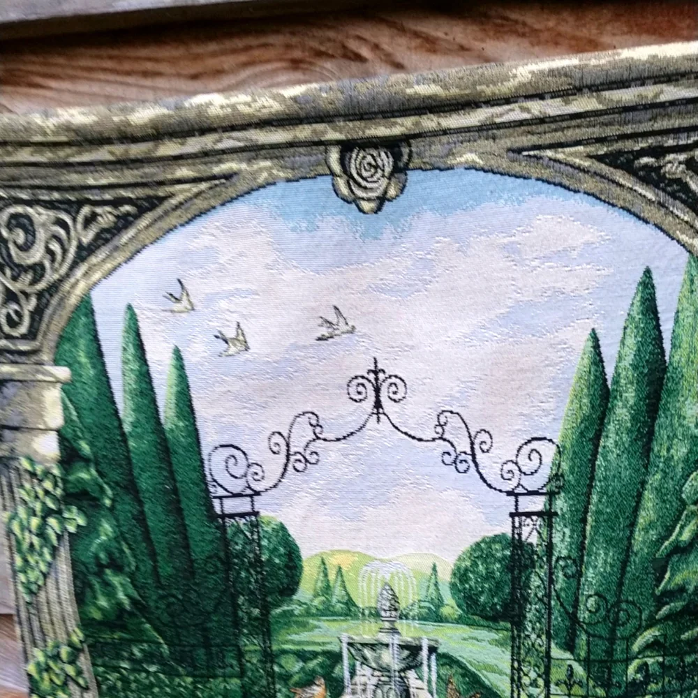 Vintage Vicky Howard Canvas Art European Garden Wall Hanging by Howard 25